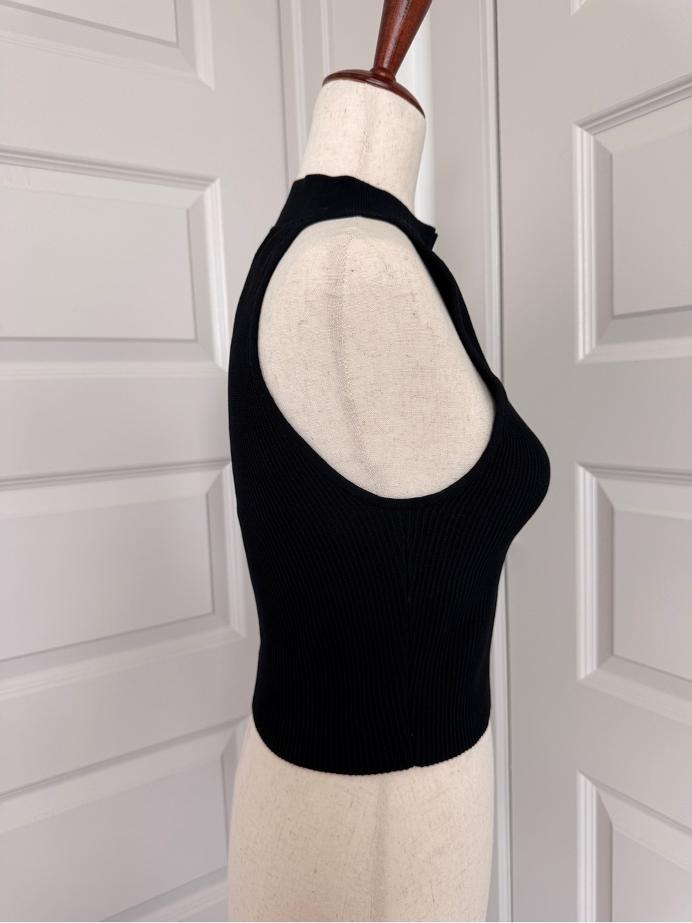 Aritzia Babaton Black Ribbed Halter Tank - Picture 2 of 6